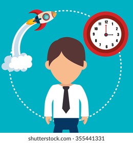 Business entrepreneur and start up company graphic design, vector illustration