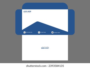Business envelope design vector template.
