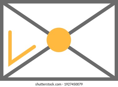 Envelope comercial, ilustração, vetor sobre fundo branco.