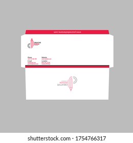 Diseño de plantillas de vectores de sobres empresariales