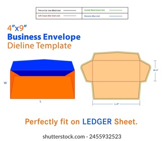 Business Envelope W=3.75, L=6.75 Inches Dieline Template. Overall, a business envelope serves as a professional and functional means of sending official documents and correspondence within