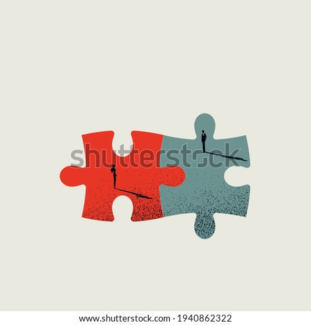 Business equality and partnership vector concept. Symbol of teamwork, cooperation. Minimal eps10 illustration.