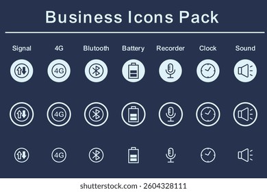business essentials icons pack, vector illustration art