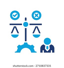 Icono de ética empresarial Ilustración vectorial mixta