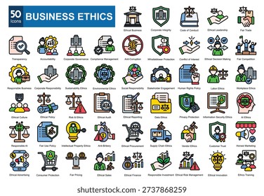 Business Ethics icon pack collection sets

