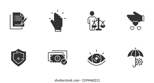 conjunto de iconos de ética empresarial. símbolo de paquete de ética empresarial vectores para web infográfica
