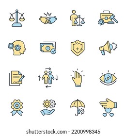 business ethics icons set . business ethics pack symbol vector elements for infographic web