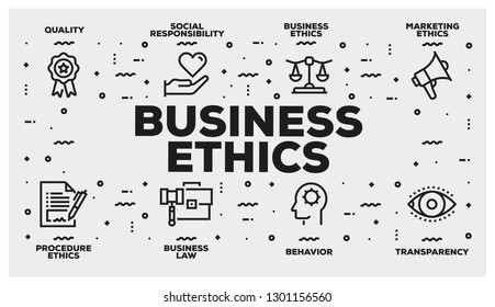 Business Ethics Line Icon Set Stock Vector (Royalty Free) 1301156560 ...