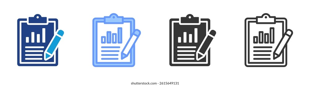 Business Evaluation icon set multiple style collection