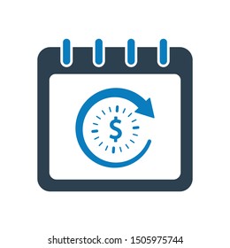 Business event management, time schedule icon