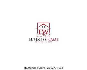 Business EW Real Estate Logo Symbol