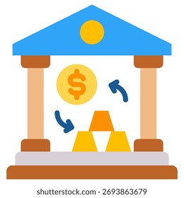 Icono de intercambio de negocios Ilustración vectorial plana