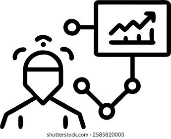 Business executive using AI driven supply chain analytics tools in macro copy space concept as Business executive uses AI driven supply chain analytics tools in a macro close up highlighting intellige