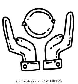 Business exist hand drawn icon design, outline black, doodle icon, vector icon.