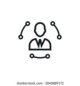 Business expand network icon, vector illustration