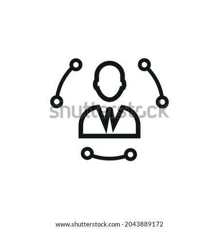 Business expand network icon, vector illustration