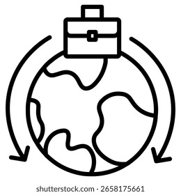 Business-Erweiterung Symbol flache dünne Umriss Kunst Logo