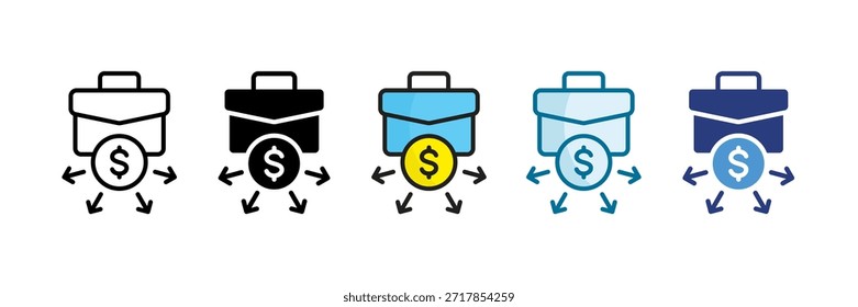Conjunto de iconos de expansión comercial Colección de estilos múltiples
