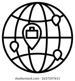 business expansion icon Simple thin line stroke