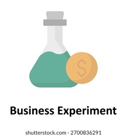 Ícone de vetor de experimento de negócios que pode facilmente modificar ou editar
