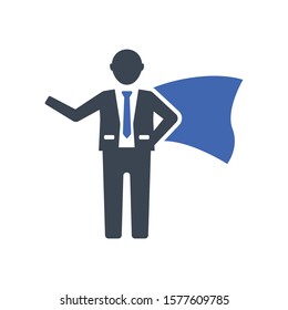 Business expert icon, Vector graphics