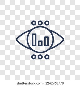 business Eye icon. Trendy linear business Eye logo concept on transparent background from Marketing collection