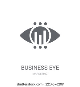 business Eye icon. Trendy business Eye logo concept on white background from Marketing collection. Suitable for use on web apps, mobile apps and print media.