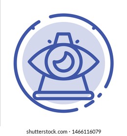 Business, Eye, Modern, Of, Providence Blue Dotted Line Line Icon. Vector Icon Template background
