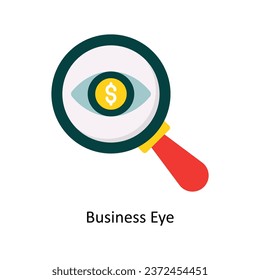 Business Eye Vektorgrafik Flaches Icon Design Illustration. Symbol auf weißem Hintergrund EPS10-Datei 