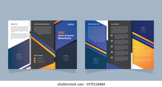 Business eye-catching trifold brochure template 