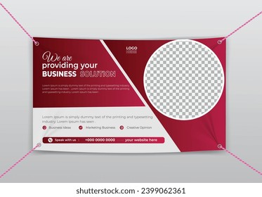business Fabric Banners design template
