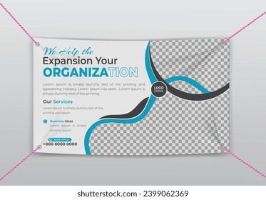 business Fabric Banners design template