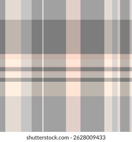 Business fabric tartan check, size pattern textile vector. Minimal seamless plaid texture background in grey and light colors palette.