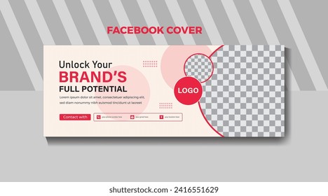 Business for Facebook cover and banner design template