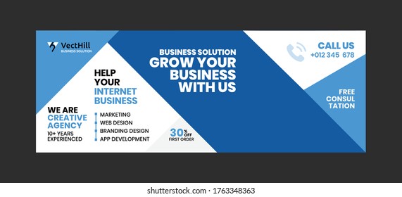 Business facebook cover and banner template