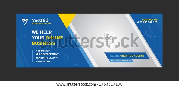 Business Facebook Cover Banner Template Stock Vector Royalty Free