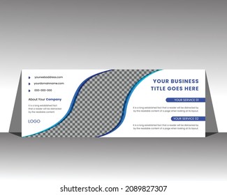 Business Facebook cover design. Modern concept with shape. Blue and white banner abstract Facebook cover design.