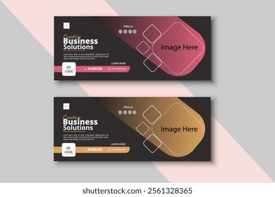 Business facebook cover with Mockup 