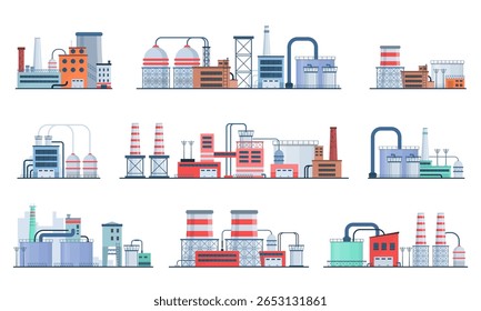 Business factory building manufacturing industry chemical plant refinery energy pollution machinery pipeline environmental power architecture cityscape global warming storage construction processing e