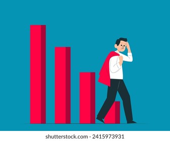 Business failure and bankruptcy. Vector illustration concept

