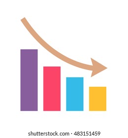 business failure graph down arrow