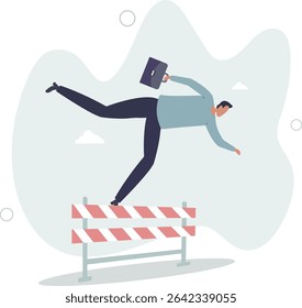 Insucesso de negócio, erro ou não pode superar dificuldade ou obstáculo, problema ou conceito de mal desempenho do funcionário.