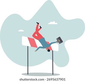 Business failure, mistake or cannot overcome difficulty or obstacle, problem or underperform employee .about a man and his life.