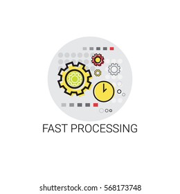 Business Fast Processing Workflow Brainstorming Icon Vector Illustration