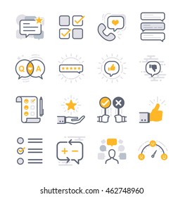 Business Feedback Icons. Included The Icons As Comment, Reviews, Survey, Satisfaction, Report, Data And More.