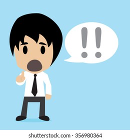 Business feeling warn something, Flat vector illustration