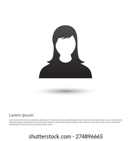 Business Female User Pictogram Icon