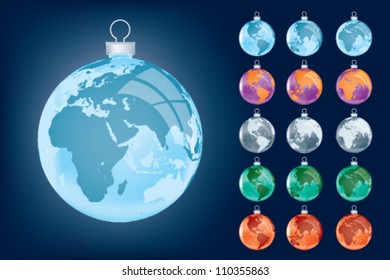 Business festive globe, xmas around the world