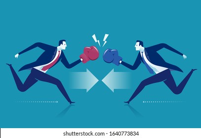 Business Fight. Concept Business Vector Illustration