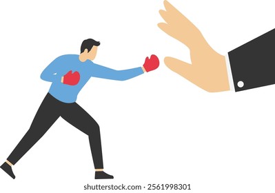 Business fight. Concept business vector illustration

